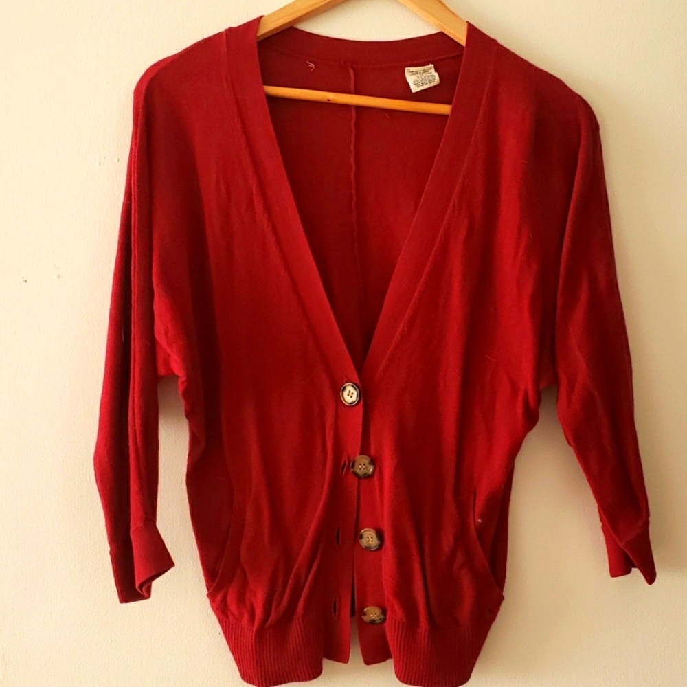 Women's Red Cardigan